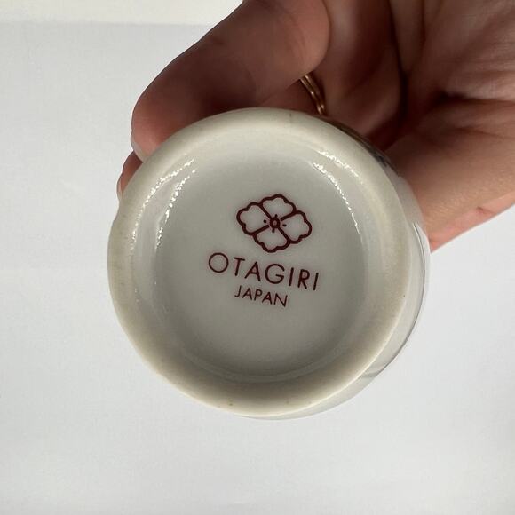 Vintage Otagiri Floral White Bud Vase Mini Pink Blue Yellow Blooms Japan Made - Picture 5 of 9